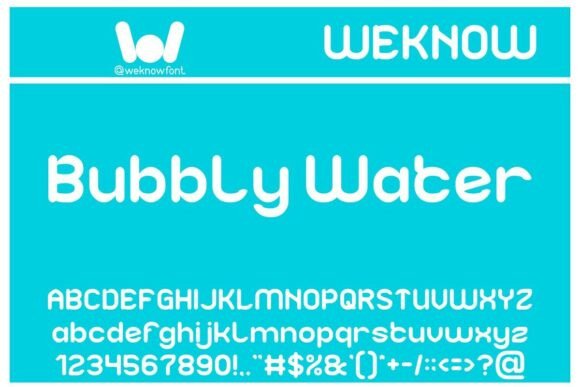 Bubbly Water: A Playful Sans Serif Font for Branding