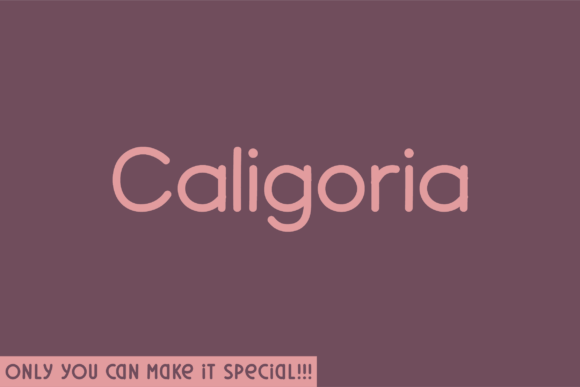 Caligoria: The Unique Sans Serif Font for Small Brands