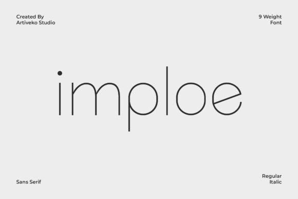 Imploe: A Modern Sans Serif Typeface for Editorial Design