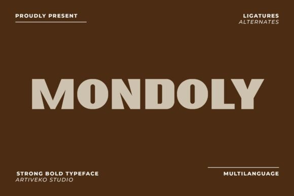 Mondoly Font: A Bold Sans Serif for Modern Brand Identity