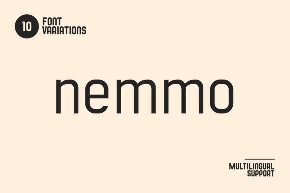 Nemmo: A Modern Sans Serif Typeface for Digital Design