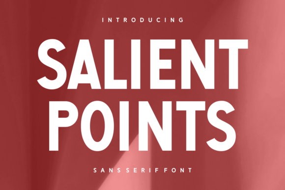 Salient Points: A Modern Sans Serif Font for Editorial Design