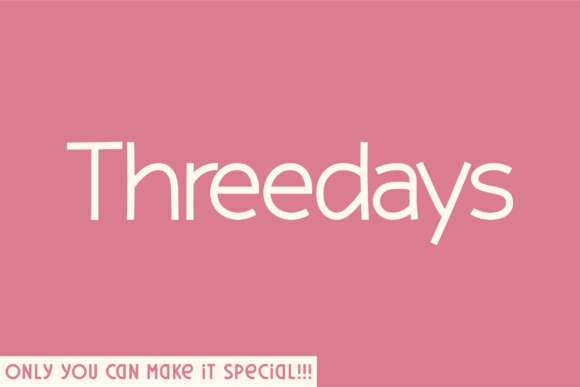 Threedays: The Unique Sans Serif Font for Scroll-Stopping Designs